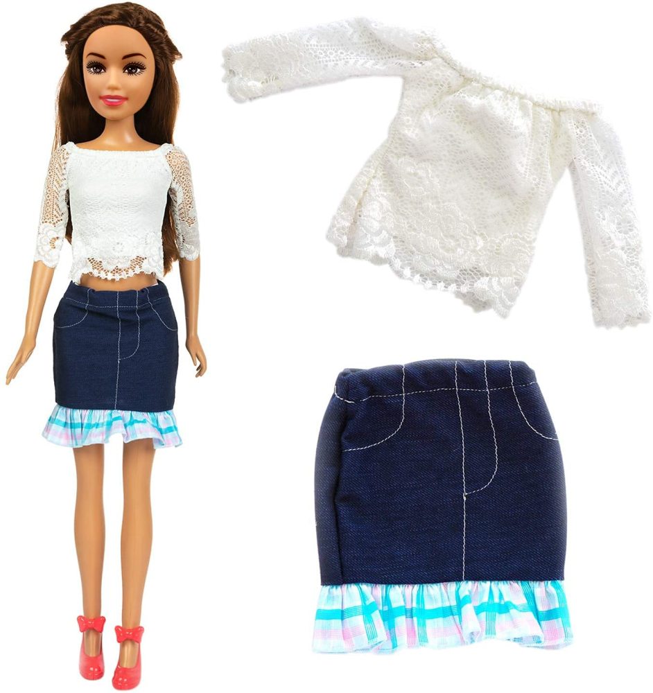 3 Sets Fashion 28 Inch Girl Doll Clothes Dress Outfits - Quality Handmade Casual Wear Clothes Set Party Dress Clothing