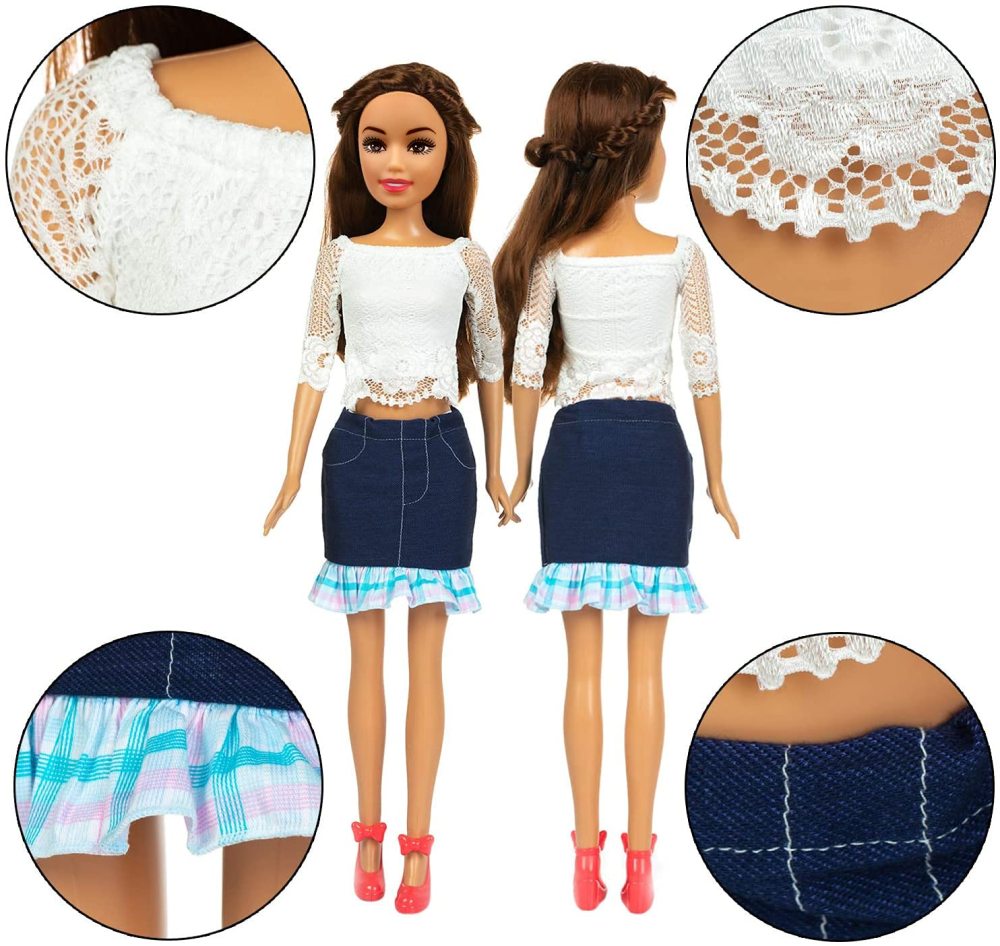 3 Sets Fashion 28 Inch Girl Doll Clothes Dress Outfits - Quality Handmade Casual Wear Clothes Set Party Dress Clothing