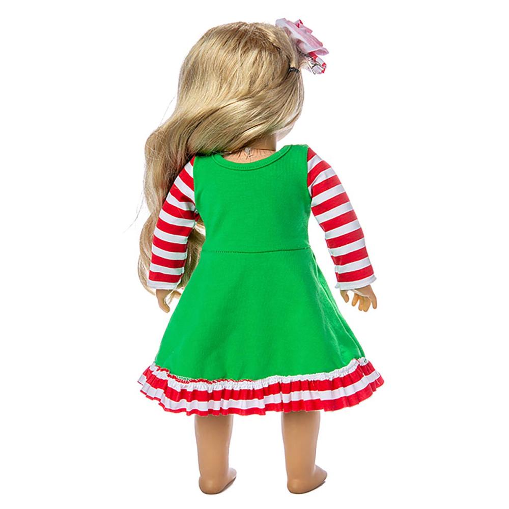 2 Set 18 Inch Doll Christmas Clothes Dress Pajamas Outfits for 18 Inch Girl Doll