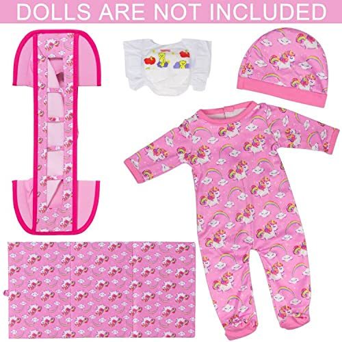 Baby Doll Crib Furniture Baby Doll Bed and Accessories Play Set Included Romper Suit,Baby Doll Crib,Diaper Fit for 15'' -18" Baby Dolls Reborn