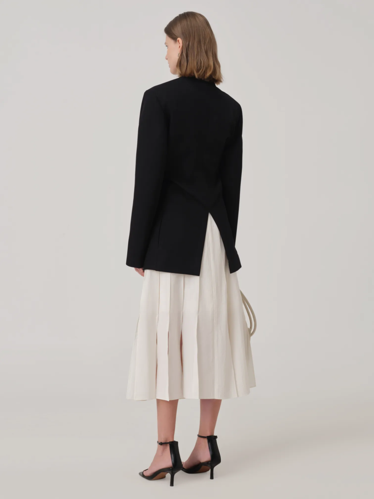 COLLARLESS SINGLE-BREASTED JACKET