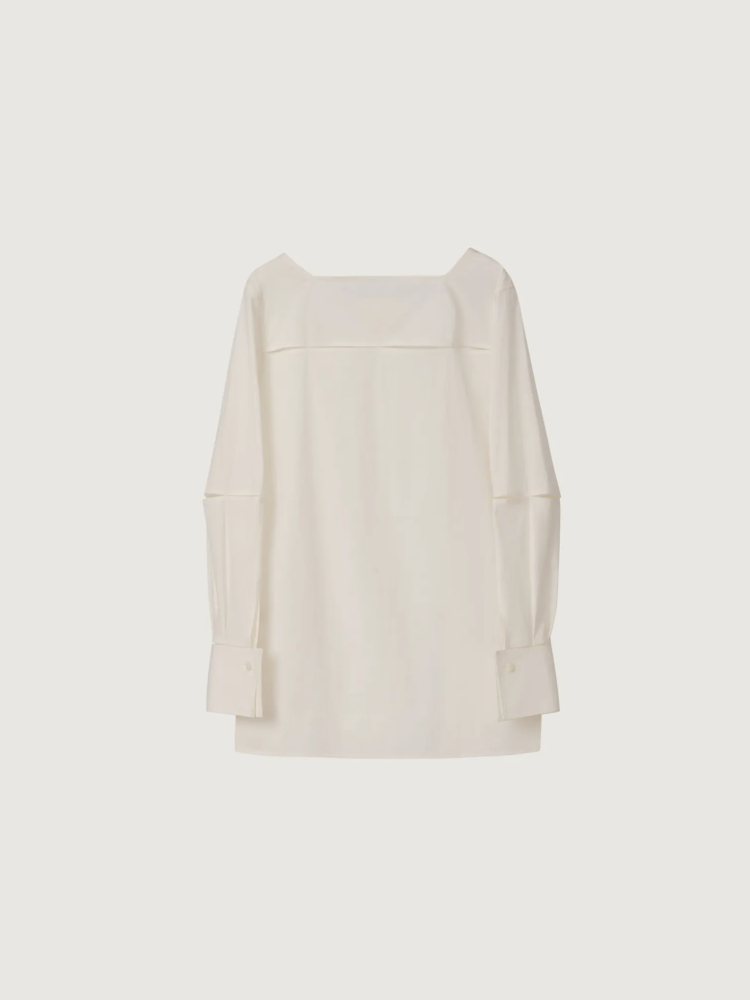 CLASSIC FIT CUT-OUT COTTON SHIRT