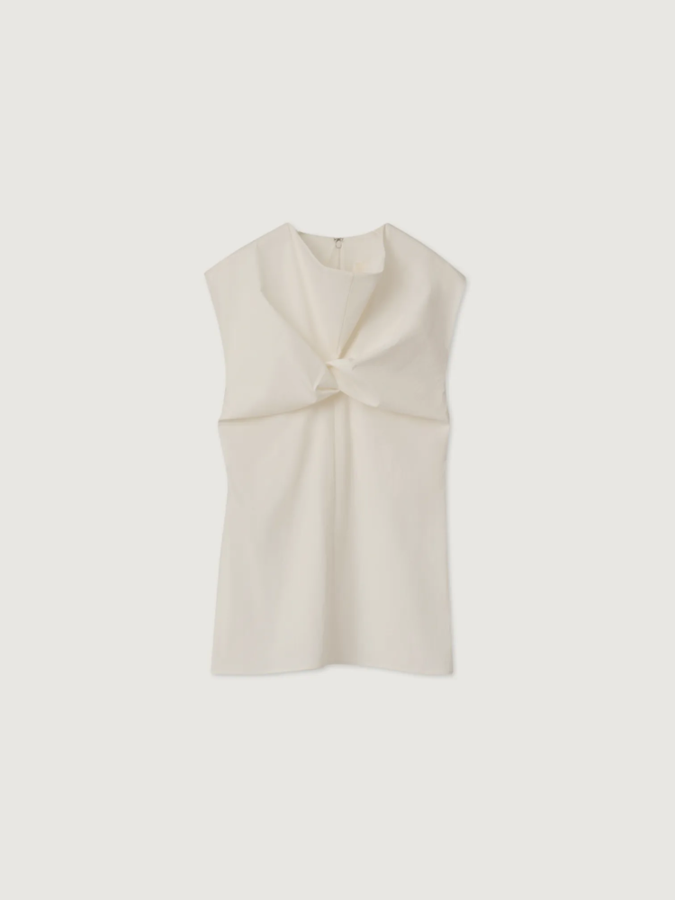 COWL NECK COTTON BLOUSE