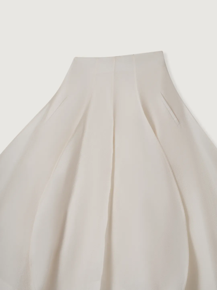 COCOON SHAPE COTTON SKIRT