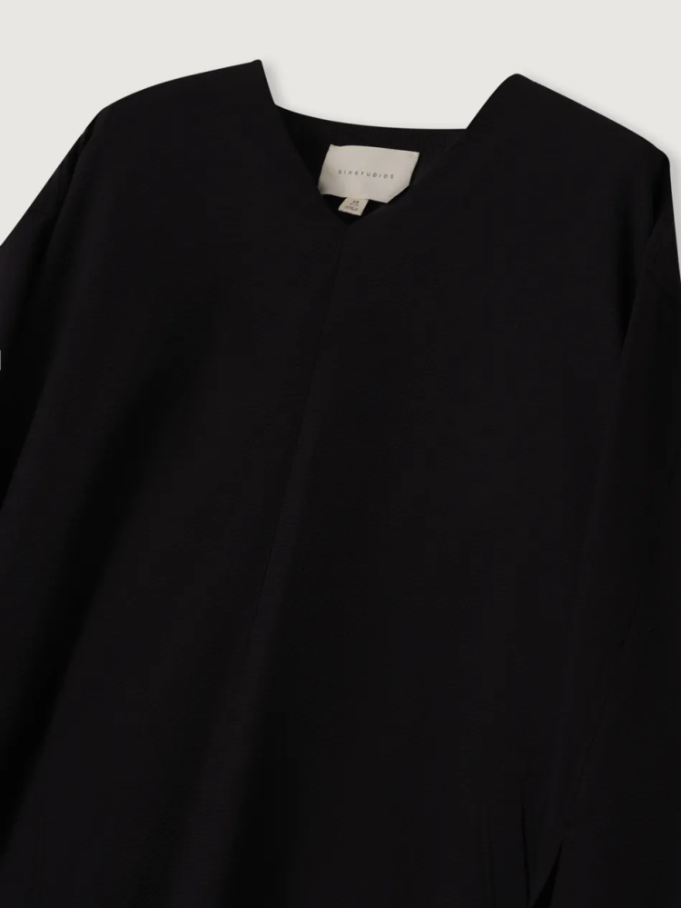 OVERSIZED BATWING SLEEVE COTTON SHIRT DRESS