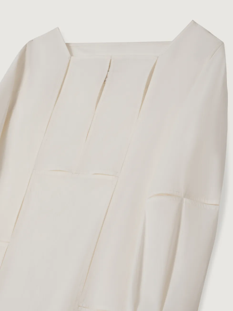 CLASSIC FIT CUT-OUT COTTON SHIRT