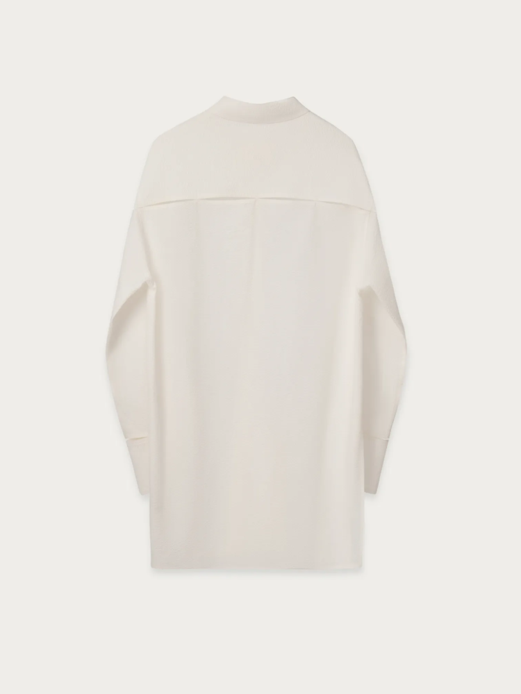 OVERSIZED LONG SLEEVE CUT-OUT COTTON SHIRT