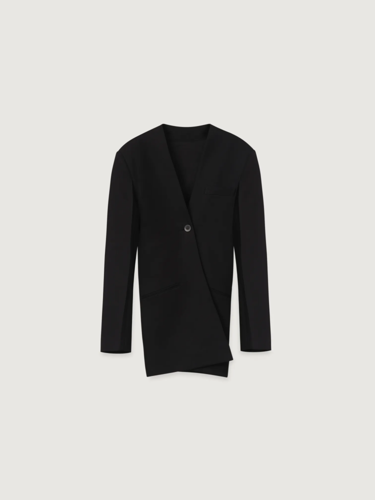 COLLARLESS SINGLE-BREASTED JACKET