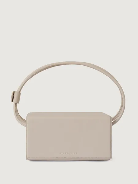 VEGAN LEATHER DRUM BAG IN BLACK