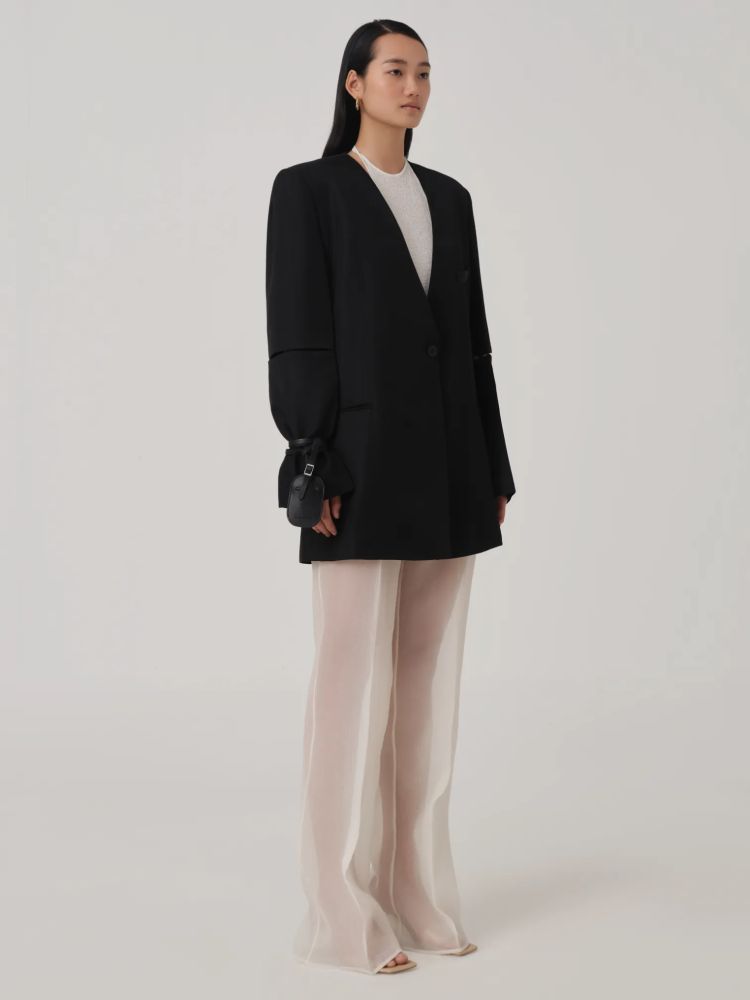 OVERSIZED CUT-OUT SINGLE-BREASTED BLAZER