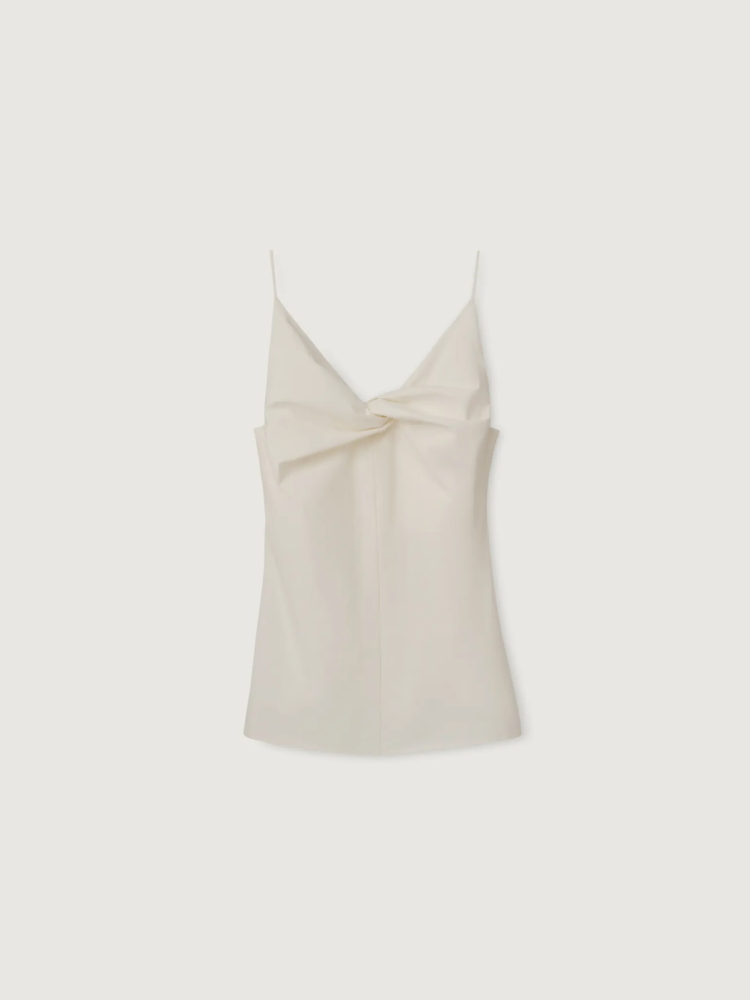 SPAGHETTI STRAP TWISTED ORGANZA BLOUSE
