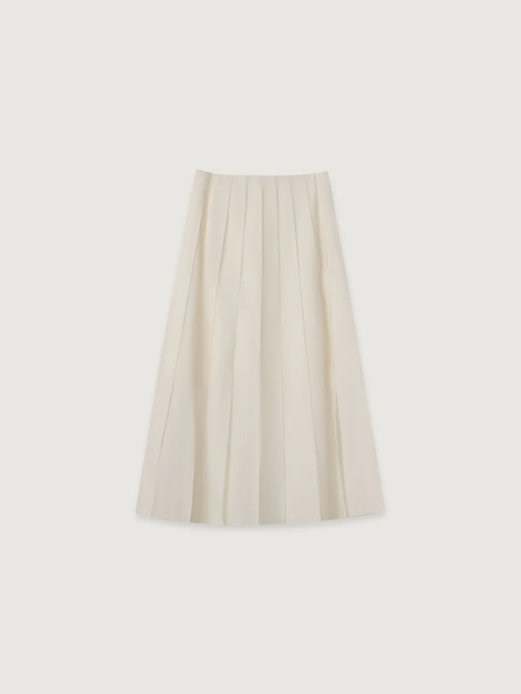 A-LINE PATCHED PANEL COTTON SKIRT