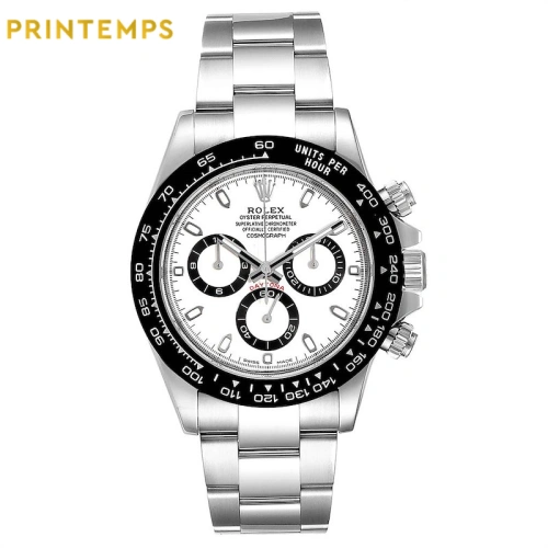 Rolex Daytona Ceramic Bezel White Dial Chronograph Mens Watch