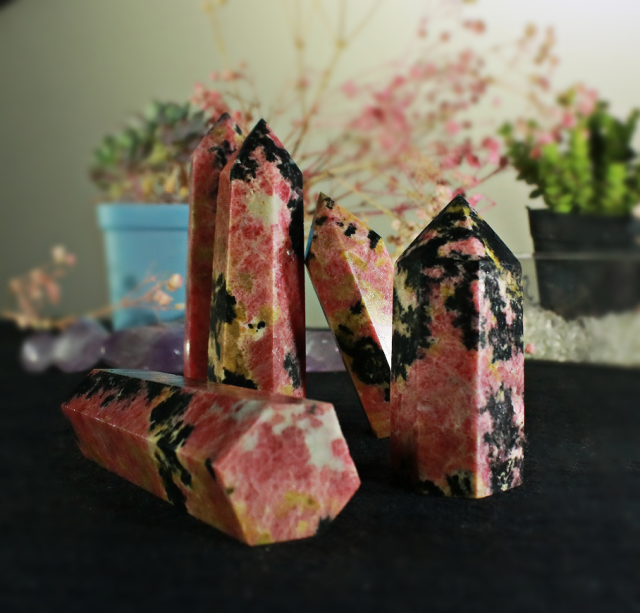 Rhodonite tower