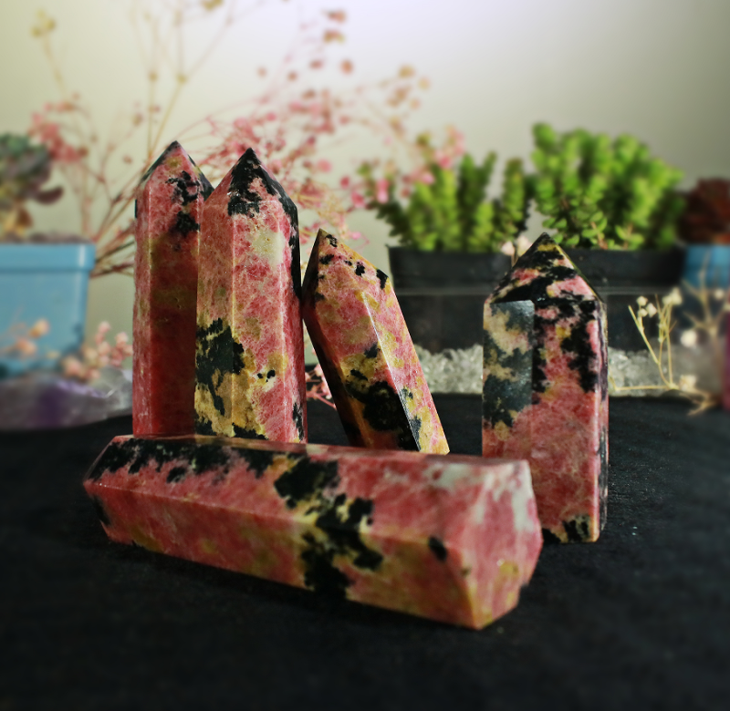 Rhodonite tower
