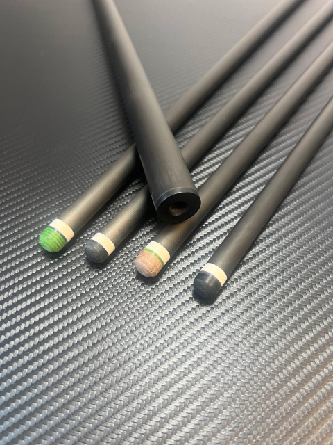 12.4mm low deflection custom carbon billiards stick  protaper carbon pool cue shaft