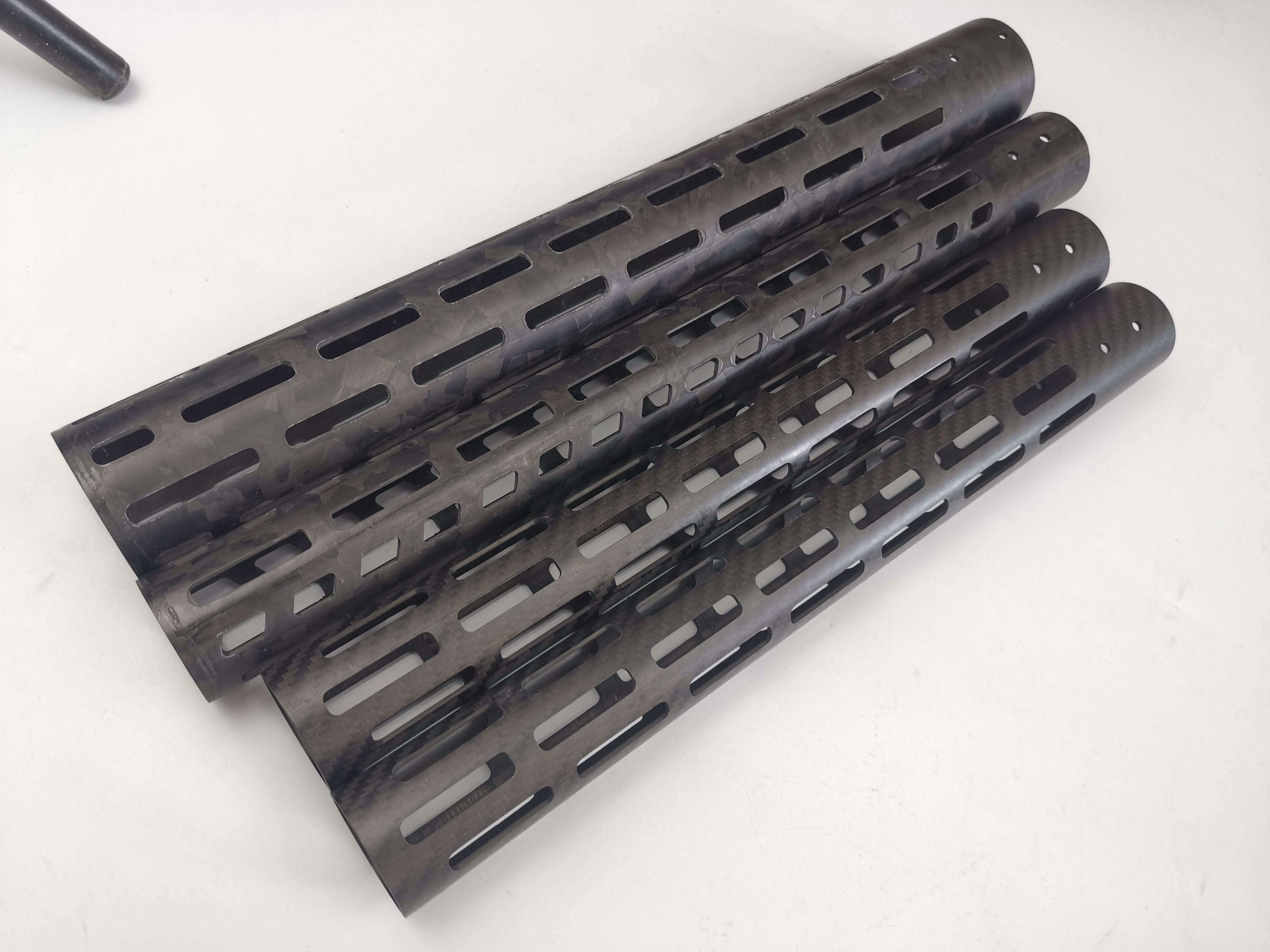 CNC cutting drilled carbon fiber rod pole pipe 30mm 32mm 36mm 40mm
