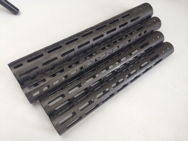 CNC cutting drilled carbon fiber rod pole pipe 30mm 32mm 36mm 40mm