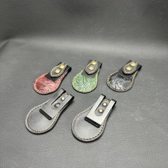 New style leather Pool cue chalk holders with magnets