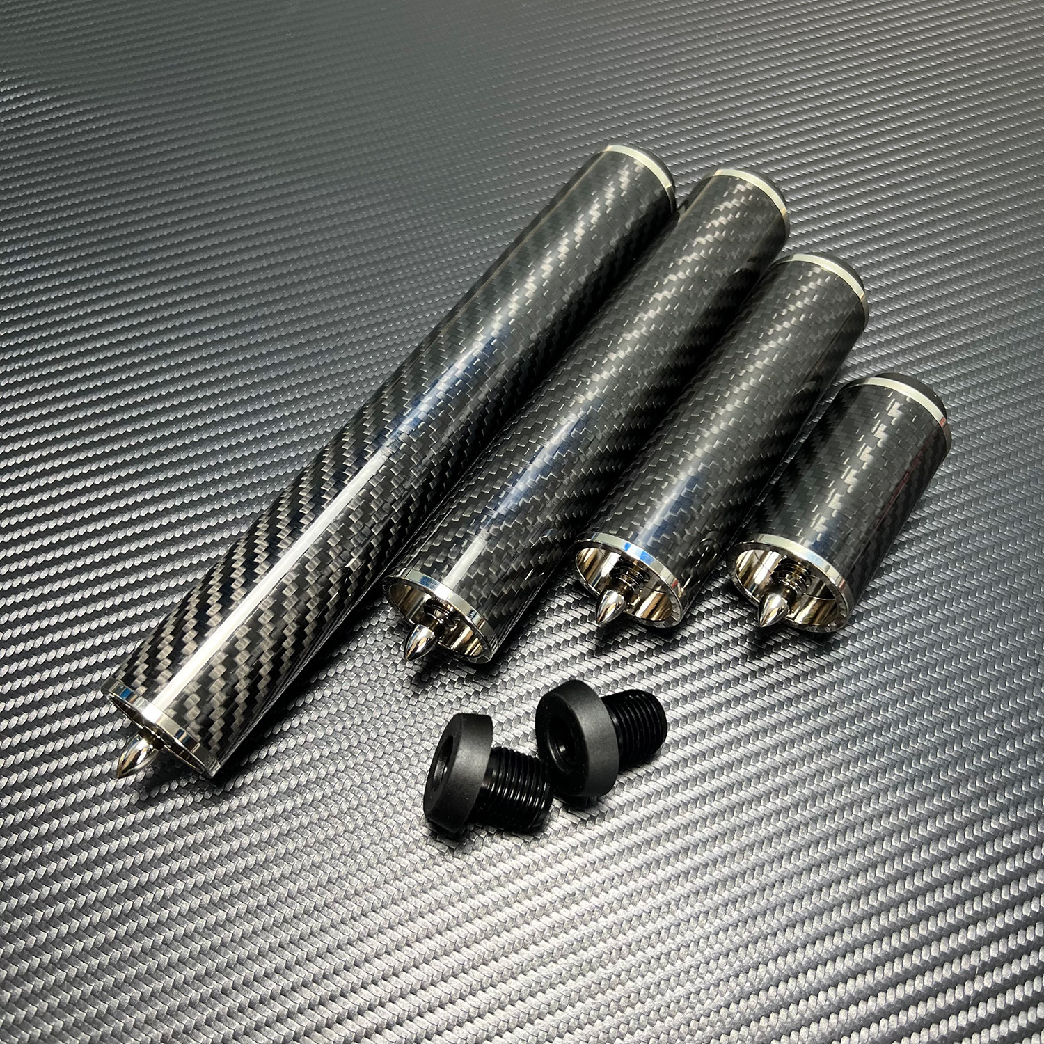 Custom carbon cue extension 2inch 4inch 6inch 8inch predator pin with bumper