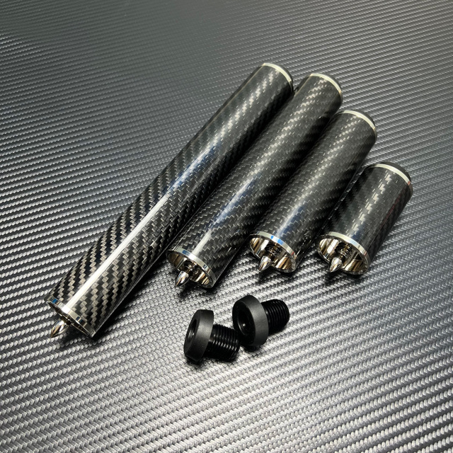 Custom carbon cue extension 2inch 4inch 6inch 8inch predator pin with bumper
