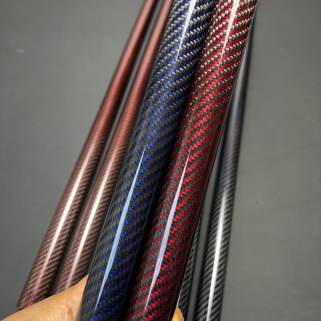 Break Cue butt Red Blue glossy carbon fiber butt blank