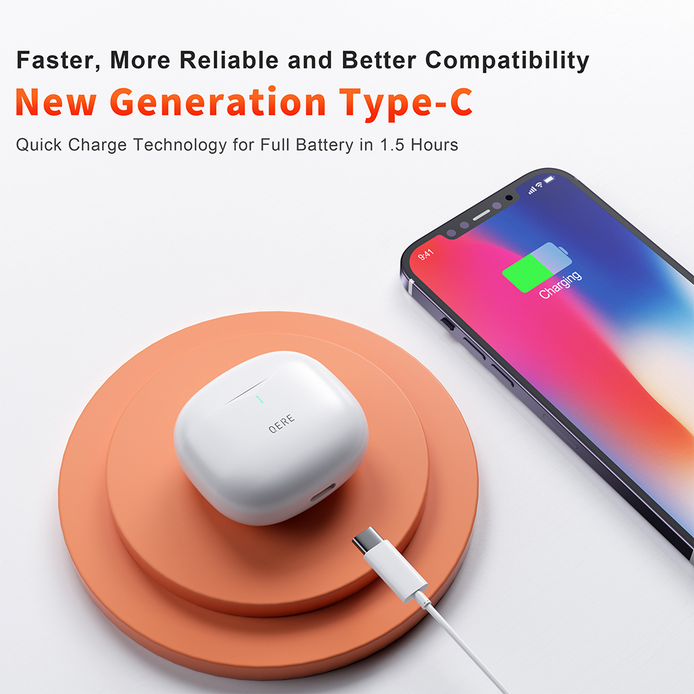 QERE E28  Wireless TWS Bluetooth Earphone Earbud Wireless Earphone Earbuds In-Ear Headphones Earphone Bluetooth Earbuds