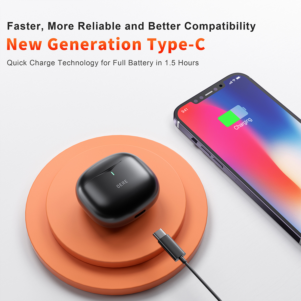 QERE E28  Wireless TWS Bluetooth Earphone Earbud Wireless Earphone Earbuds In-Ear Headphones Earphone Bluetooth Earbuds