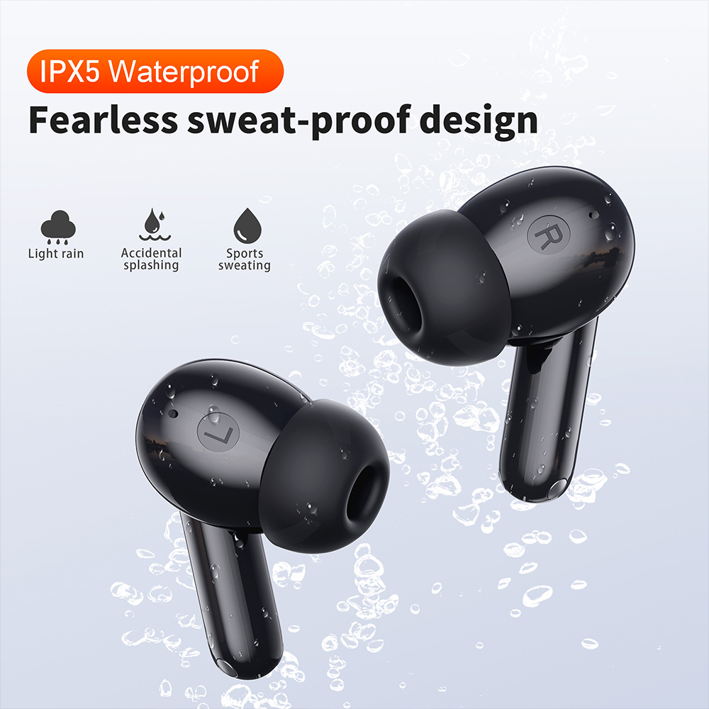 QERE E50 Four-Microphone ENC TWS Headphone Wireless Earphone Earbud Gaming In-Ear Headphones Earphone Bluetooth Earphone