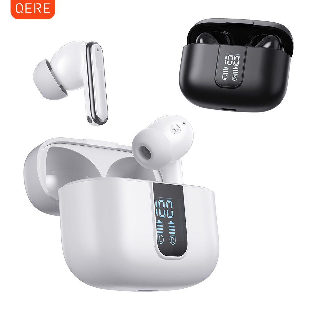 QERE E50 Four-Microphone ENC TWS Headphone Wireless Earphone Earbud Gaming In-Ear Headphones Earphone Bluetooth Earphone