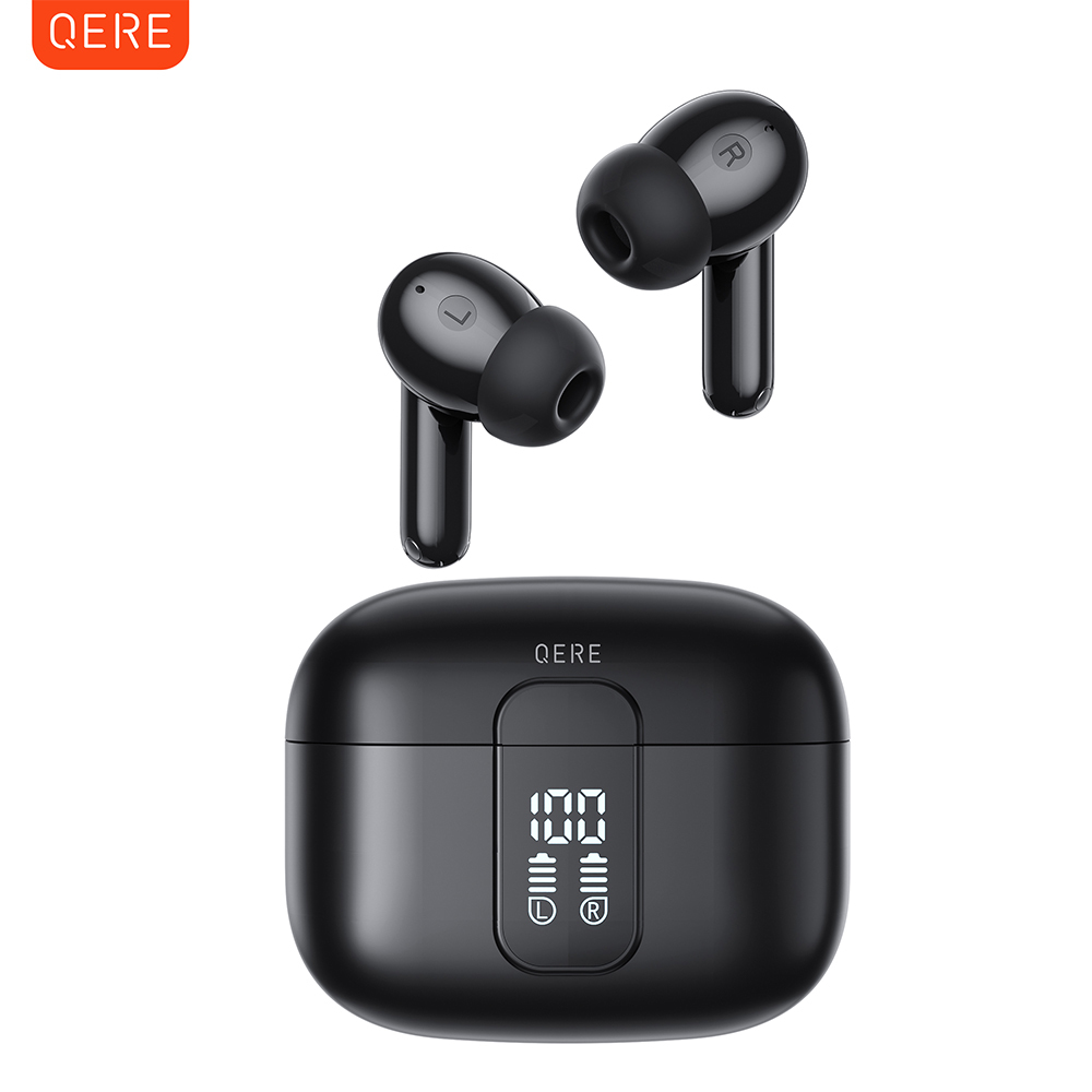QERE E50 Four-Microphone ENC TWS Headphone Wireless Earphone Earbud Gaming In-Ear Headphones Earphone Bluetooth Earphone