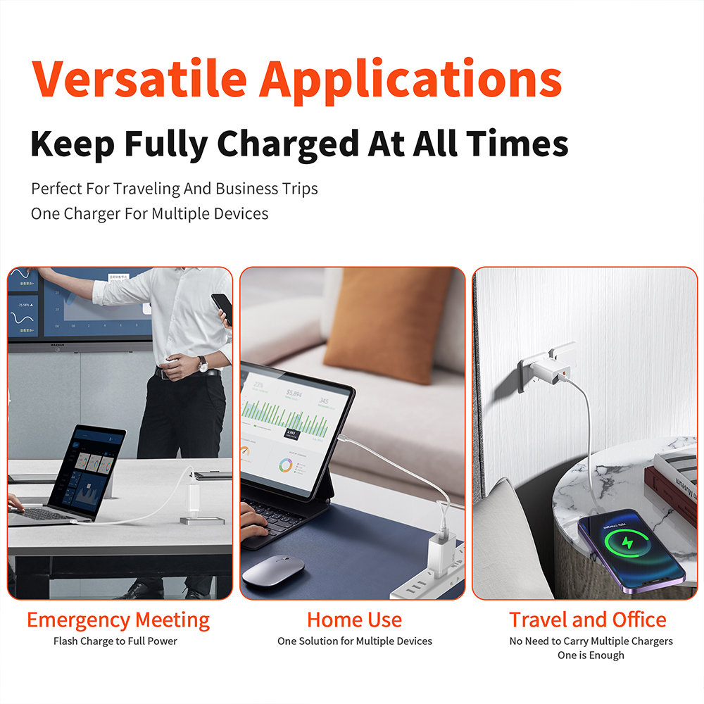 PD 65W GaN Phone Universal Adapters EU Plug Safe Type C USB Intelligent Fast Charging Mini Portable Fast Charger