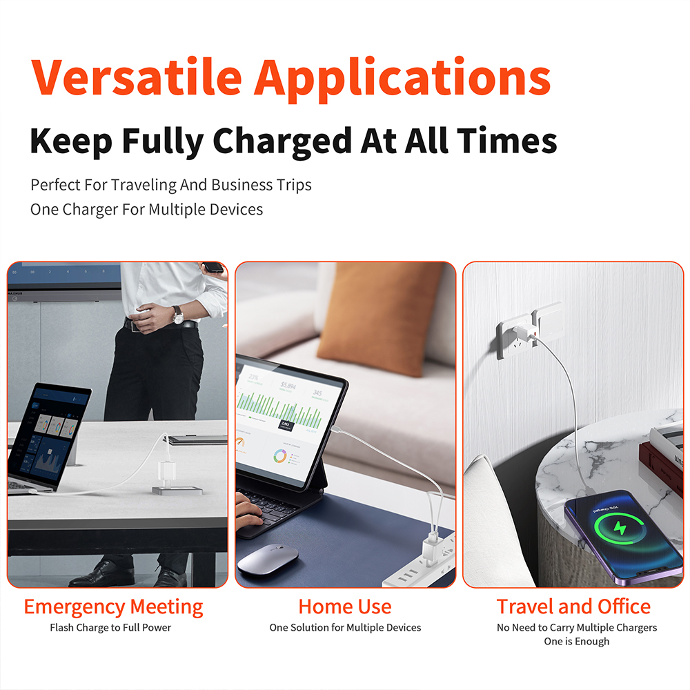 PD 30W GaN Phone Universal Adapters EU Plug Safe Type C USB Intelligent Fast Charging Mini Portable Fast Charger