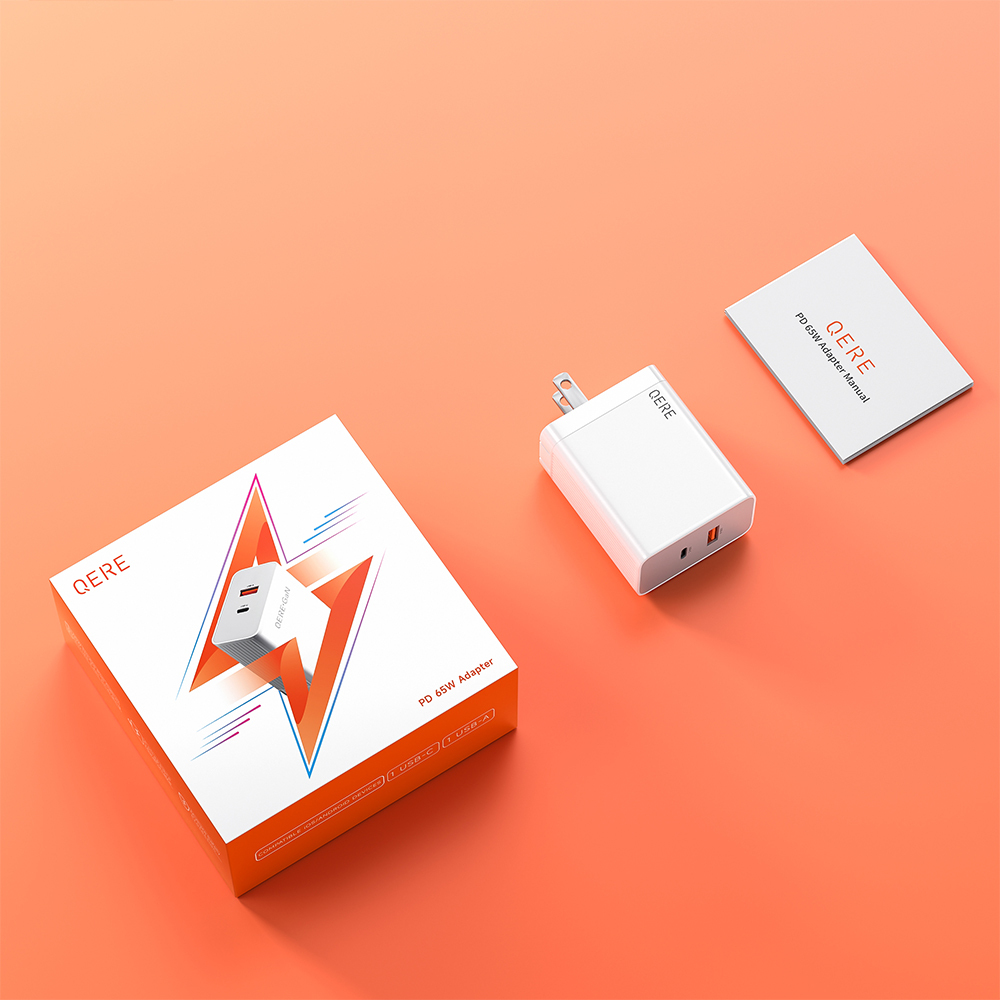 PD 65W GaN Phone Universal Adapters US Plug Safe Type C USB Intelligent Fast Charging Mini Portable Fast Charger