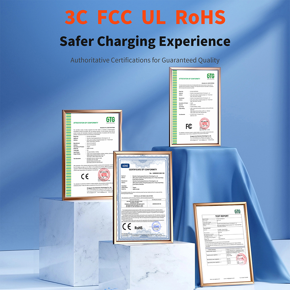 PD 65W GaN Phone Universal Adapters US Plug Safe Type C USB Intelligent Fast Charging Mini Portable Fast Charger