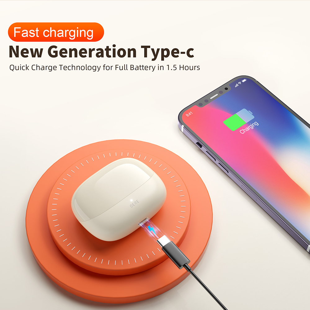 QERE E38 Wireless TWS Bluetooth Earbud Wireless Earphone Earbuds In-Ear Headphones Earphone Bluetooth Earphone