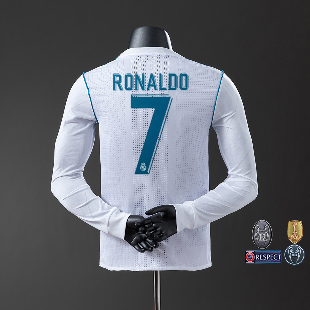 2017-18 REAL MADRID LONG SLEEVE PLAYER VERSION HOME