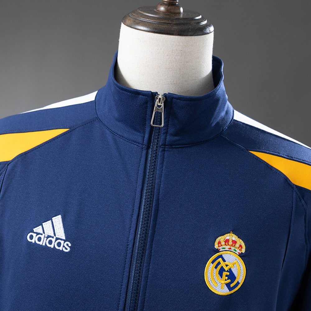 1998-99 REAL MADRID RETRO JACKET - NAVY &amp; BLUE