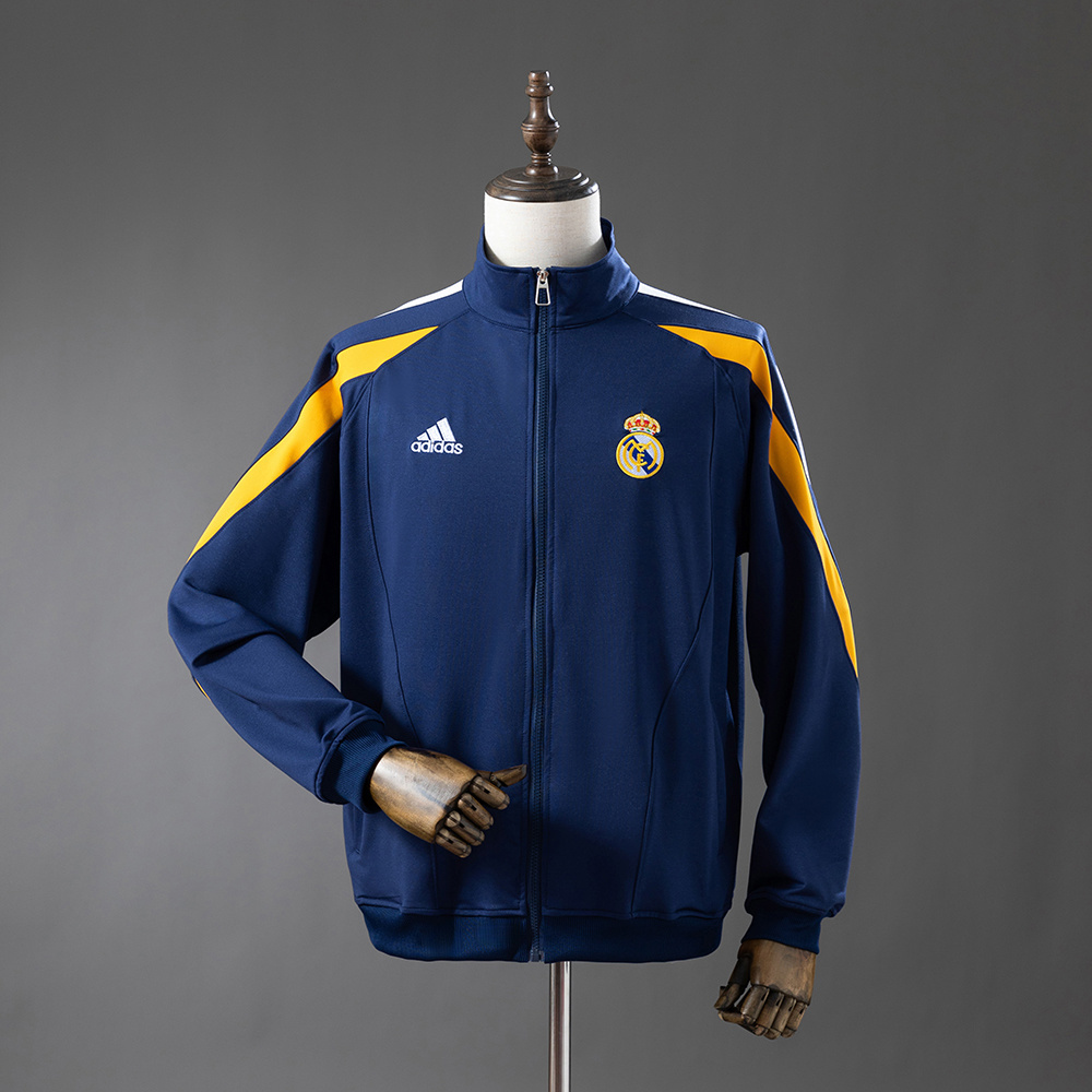 1998-99 REAL MADRID RETRO JACKET - NAVY &amp; BLUE
