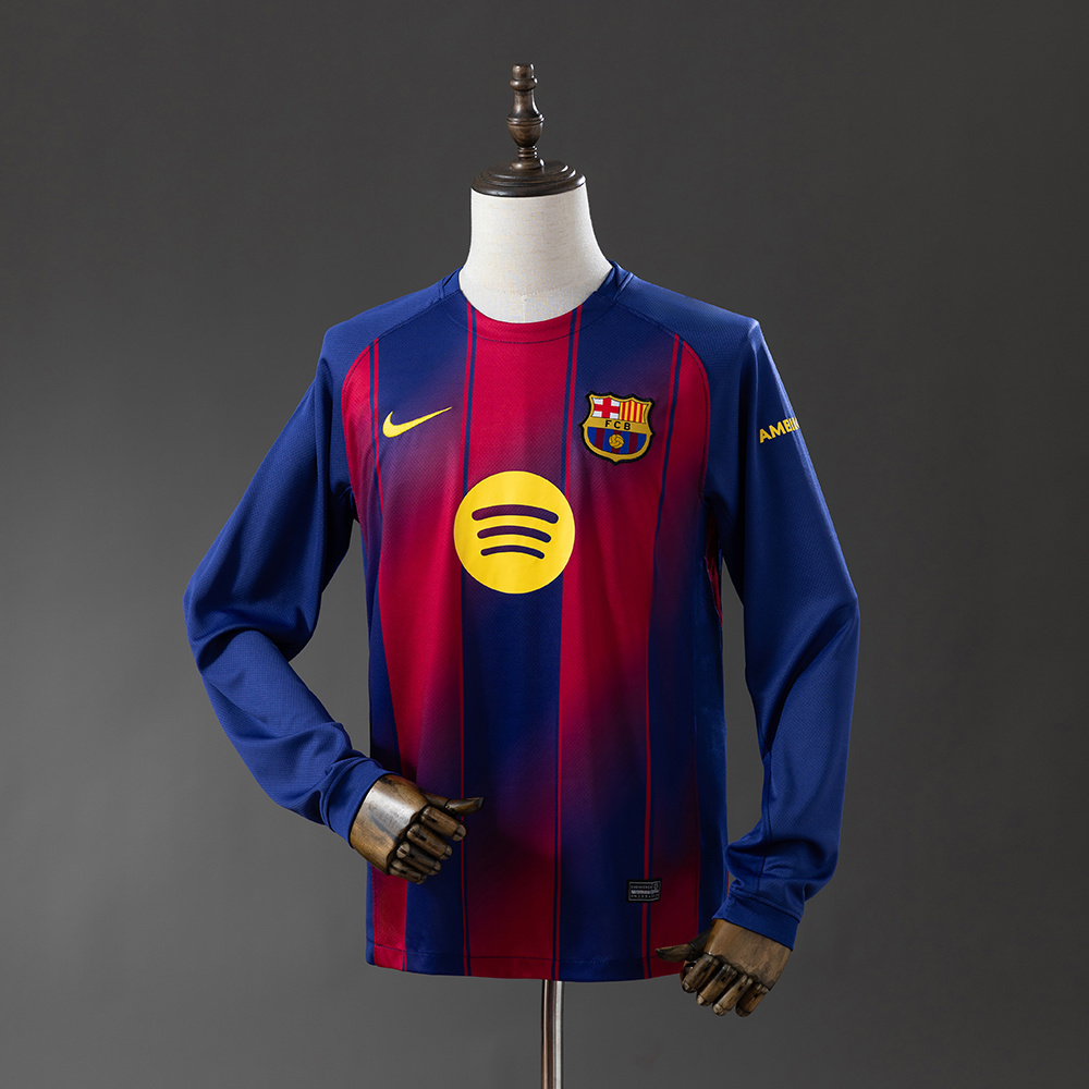 2025-26 BARCELONA HOME LONG SLEEVE (FAN VERSION)