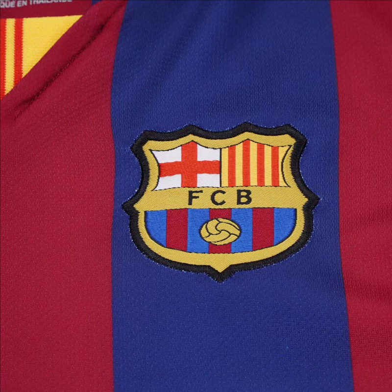 2014-15 BARCELONA HOME LONG SLEEVE KIDS KIT