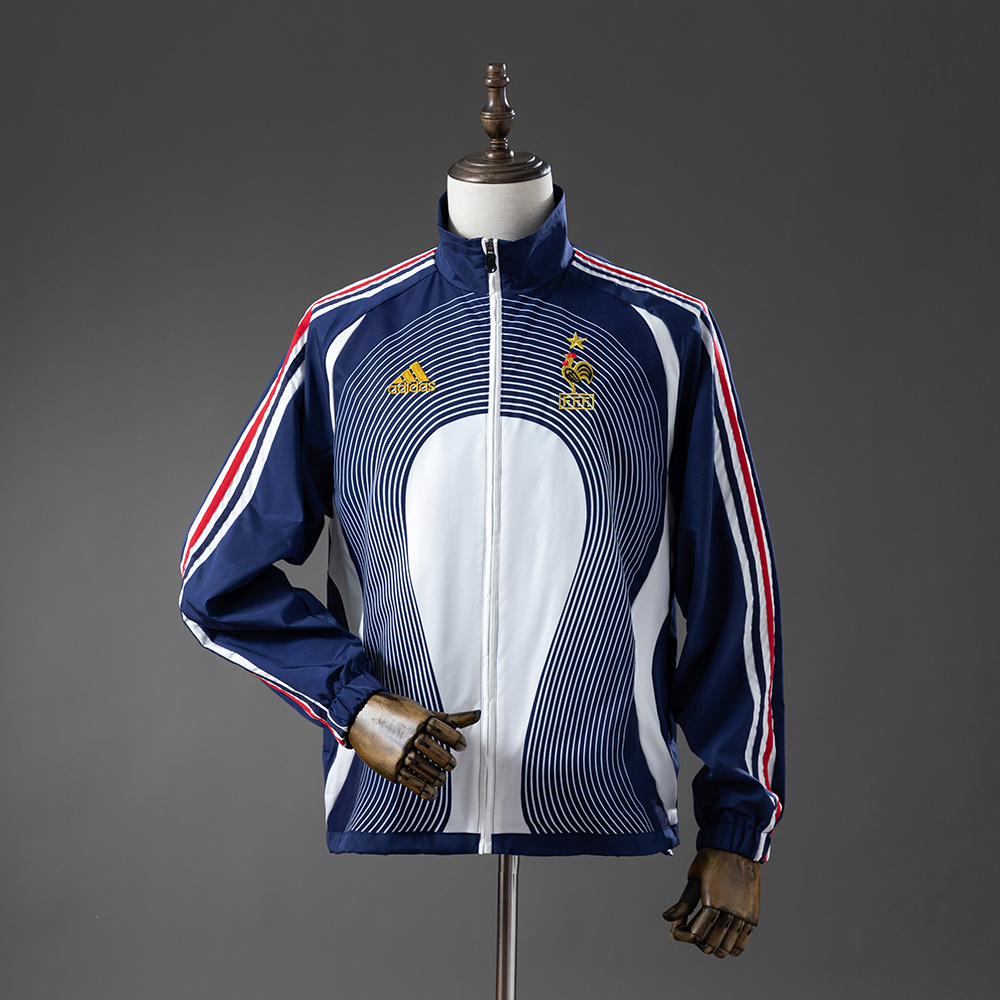 2005-06 FRANCE RETRO WINDBREAKER - WHITE &amp; BLUE