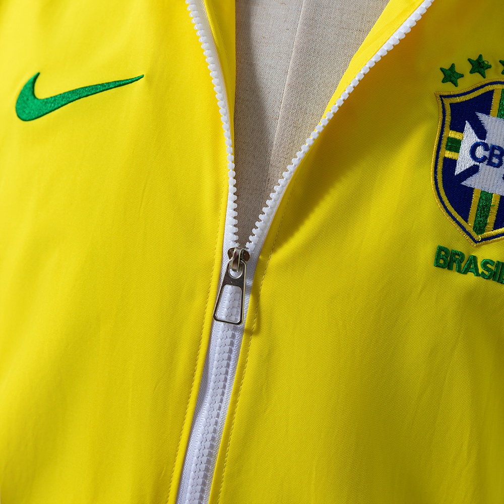 2010-11 BRAZIL WINDBREAKER JACKET - YELLOW