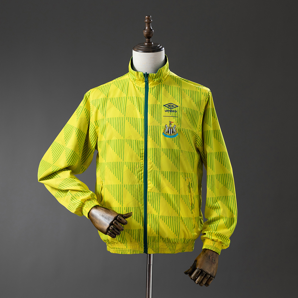 NEWCASTLE UNITED REVERSIBLE JACKET WINDBREAKER - ARMY GREEN &amp; YELLOW