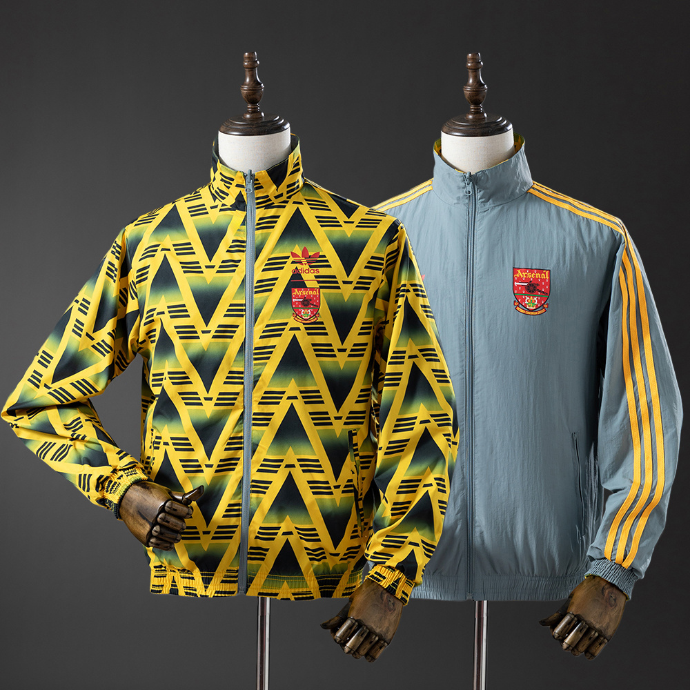 2025-26 ARSENAL REVERSIBLE JACKET WINDBREAKER - YELLOW &amp; GREY