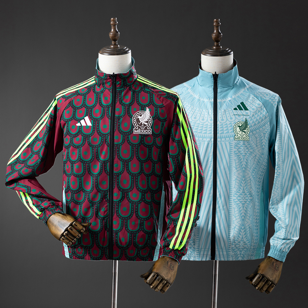 MEXICO REVERSIBLE JACKET WINDBREAKER - RED &amp; SKY BLUE