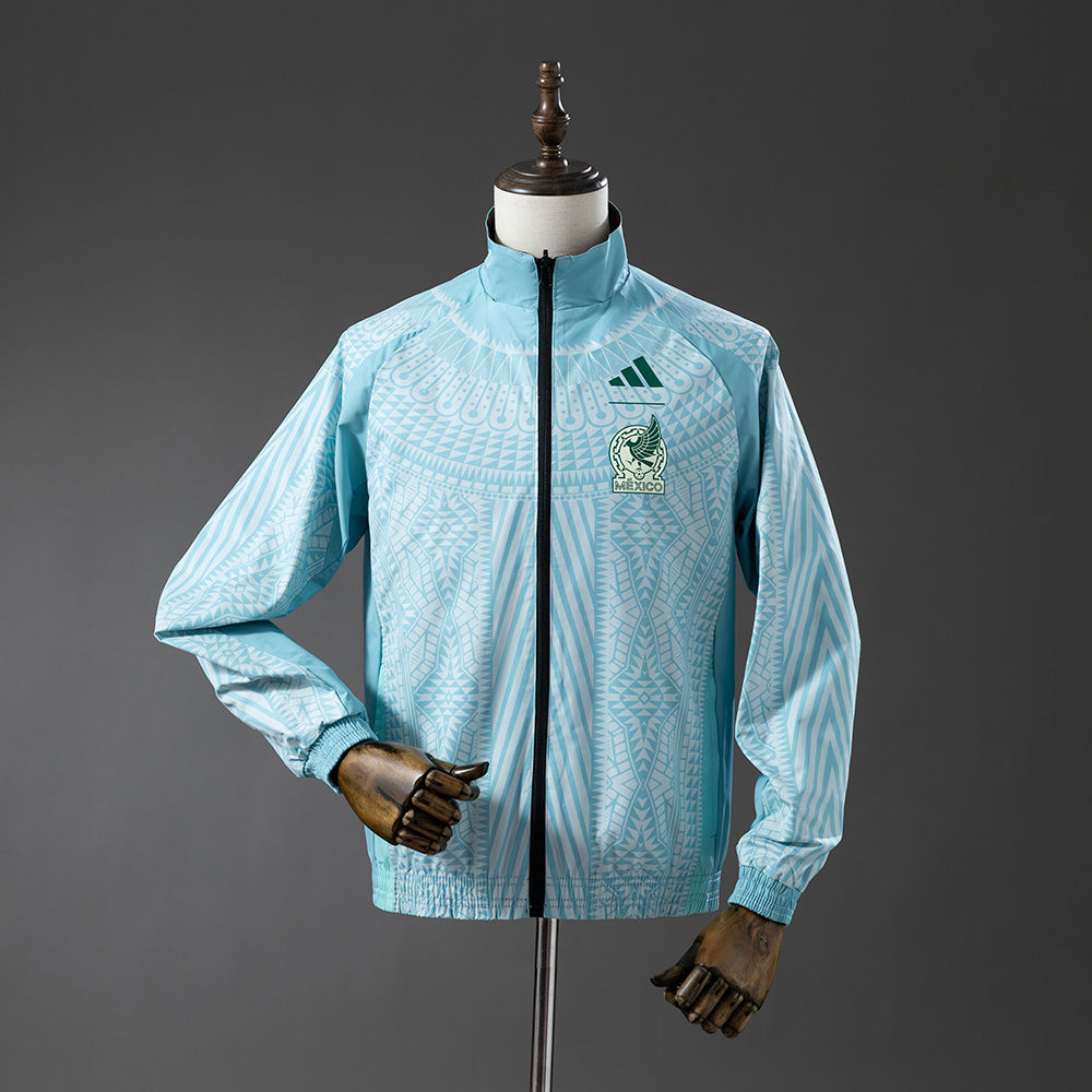 MEXICO REVERSIBLE JACKET WINDBREAKER - RED &amp; SKY BLUE