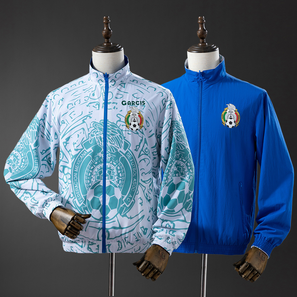 MEXICO REVERSIBLE JACKET WINDBREAKER - WHITE &amp; BLUE