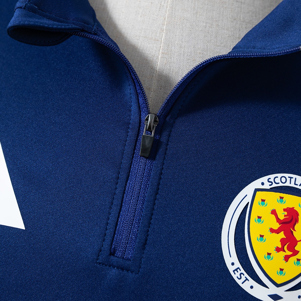 2026 SCOTLAND TRAINING TOP NAVY BLUE &amp; FLUORESCENT GREEN