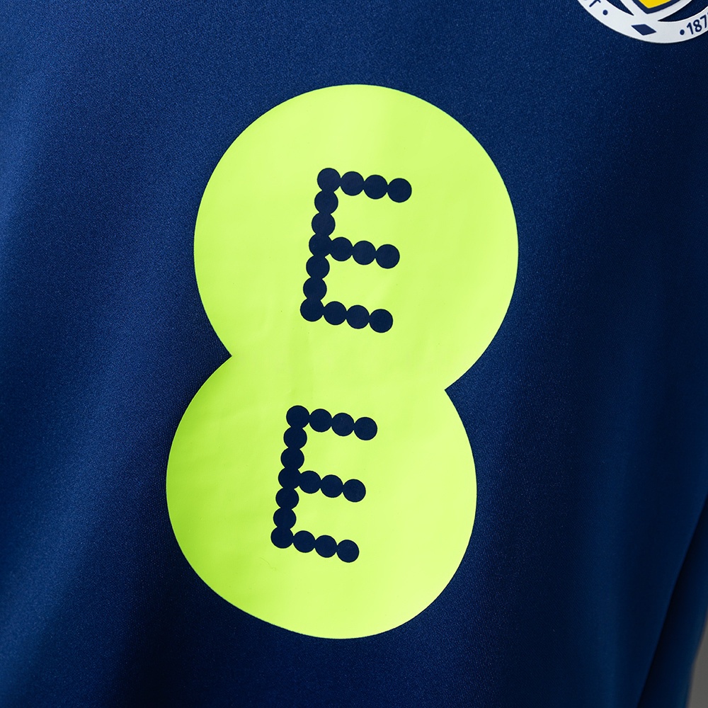 2026 SCOTLAND TRAINING TOP NAVY BLUE &amp; FLUORESCENT GREEN